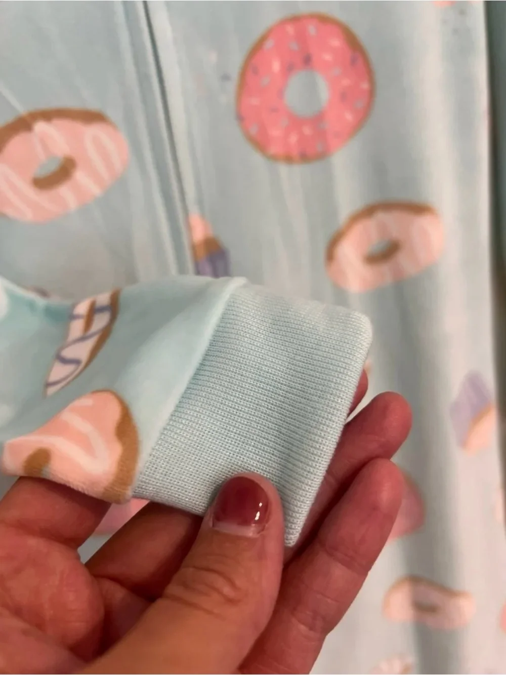 Carter's Mint Blue Donut & Cupcake Footed One-Piece